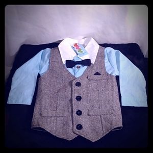 NWT Collar shirt & vest